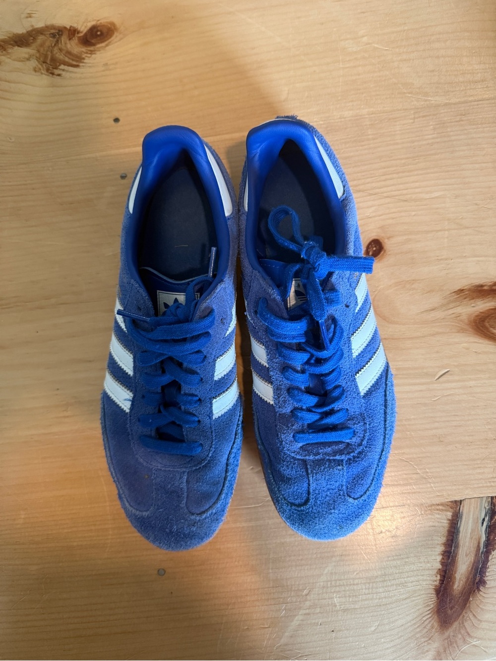 Adidas Sambas Men’s Royal Blue Suede Sneakers with White Stripes